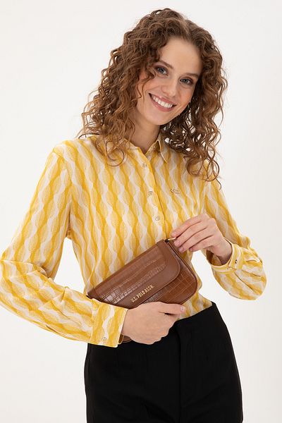 U.S. Polo Assn. Women's Tan Croco Crossbody Bag 50300275 -Vr099