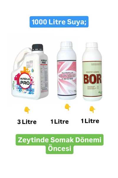 Pozitif Gübre Zeytin Somak Çiçek Öncesi Uygulama Zengin Mikroelement Içeriği Azotlu Fosforlu Sıvı Gübre Tüm Sezon