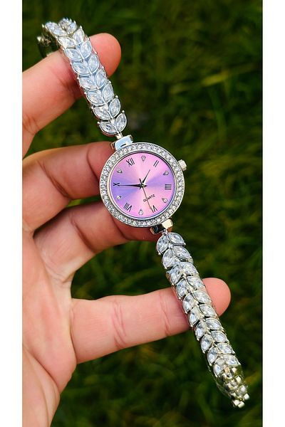 pullmarkt Ottoman Series - Women's Tulip Stone Pattern Wrist Watch