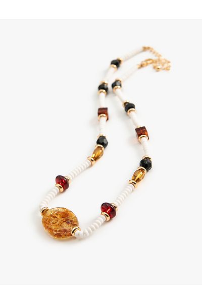 Koton Beaded Stone Necklace