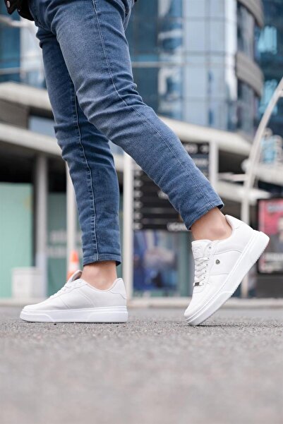 L.A Polo Beyaz Kalın Tabanlı Erkek Günlük Sneaker