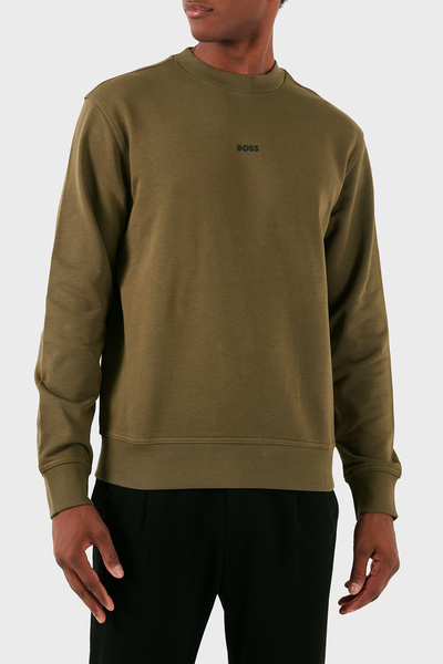 BOSS Pamuklu Logolu Relaxed Fit Bisiklet Yaka Sweat Erkek SWEAT 50514541 368