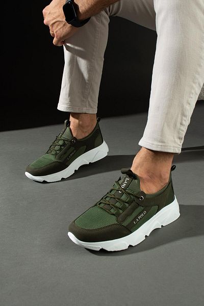 L.A Polo 511 Khaki Color White Sole Laceless Casual Men's Sports Shoes