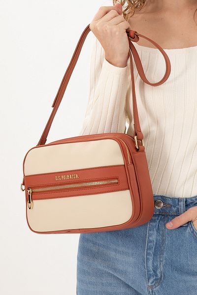 U.S. Polo Assn. Women's Cream Cross Bag 50300278 -Vr071