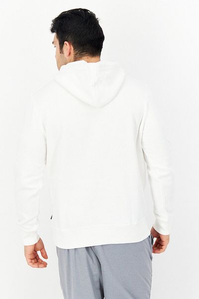 French Connection Men Hooded Plain Long Sleeves Sweatshirt, White