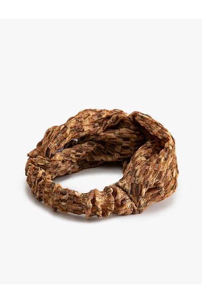 Koton Ethnic Patterned Textured Hair Band - Knot Detail