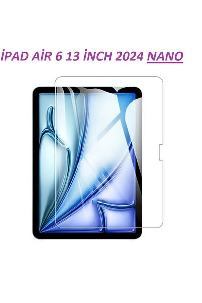 Fibaks Apple iPad Air الجيل السادس - شريحة M2 مقاس 13 بوصة، متوافقة مع 2024، واقي شاشة نانو زجاجي شفاف مرن للكمبيوتر اللوحي