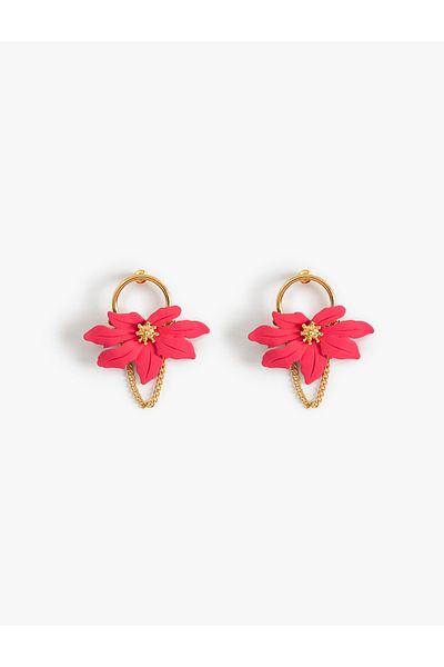 Koton Medium Size Steel Flower Earrings