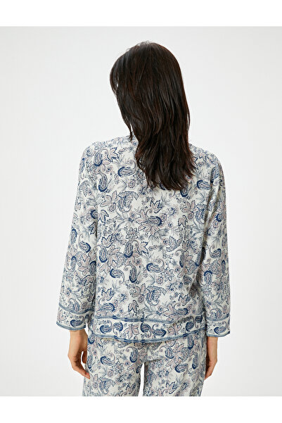 Koton Mintás hosszú ujjú, gombos pizsama felső