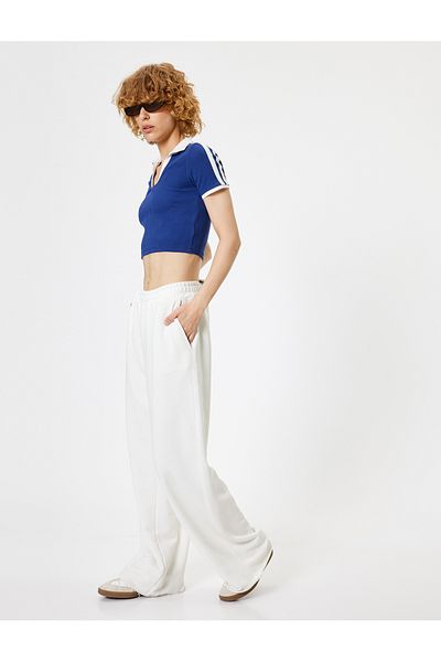 Koton Slim Fit Polo Neck Camisole T-Shirt - Short Sleeve