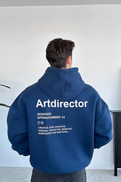 HAFKAGİYİM Μπλουζάκι Oversize Art Director σε μπλε ναυτικό χρώμα