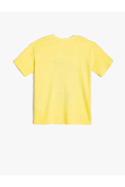 Koton Summer Oversize Cotton T-Shirt - Short Sleeve, Crew Neck