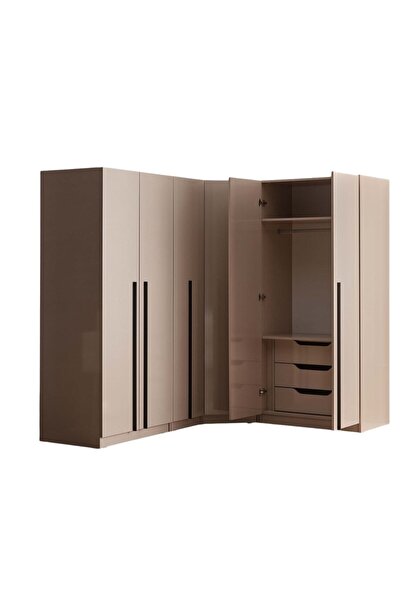 Tutku Yatak Corner 3 Çekmeceli 200 cm Köşe Dolap / Gardrop