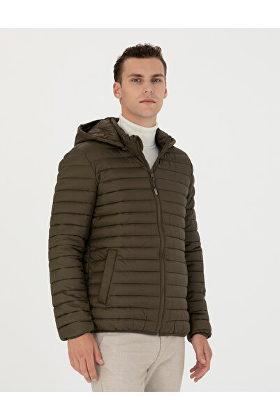 Pierre Cardin Haki Kapişonlu Baharlık Mevsimlik Mont 50270904-VR027