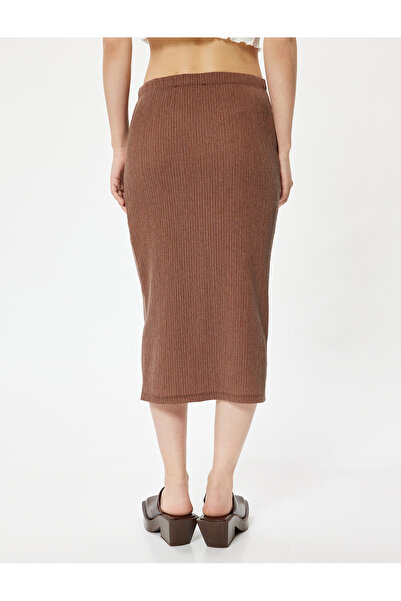 Koton Midi Kalem Etek Bürümcük Beli Lastikli