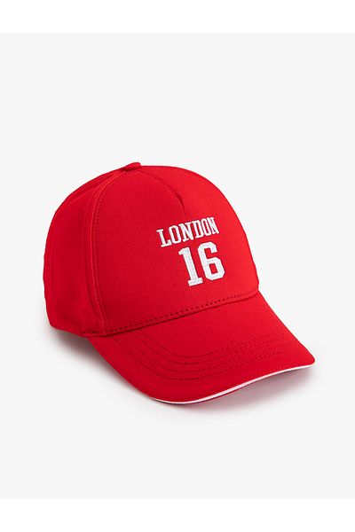 Koton Cotton Cap Hat - Embroidered Detail