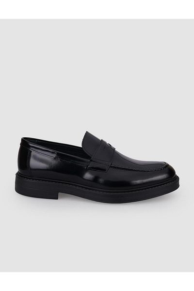 Cabani 100% Genuine Leather Men's Loafer with Black Opening Belt Detail