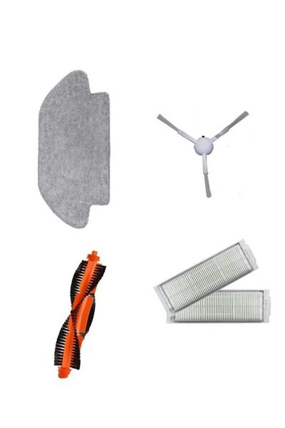 Roborge Xiaomi Vacuum Mop 2S - مكنسة كهربائية روبوتية، مجموعة قطع غيار مكونة من 5 قطع (XMSTJQR2S)
