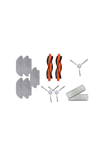 Roborge Xiaomi Vacuum Mop 2S - مكنسة كهربائية روبوتية، مجموعة قطع غيار مكونة من 12 قطعة (XMSTJQR2S)