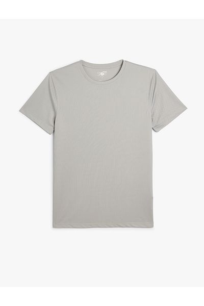 Koton Oversize Sports T-Shirt - Back Printed, Short Sleeve, Crew Neck