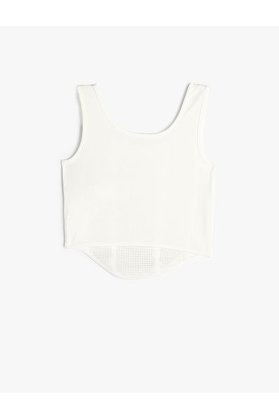 Koton Kurzes Tanktop aus Baumwolle mit eckigem Kragen
