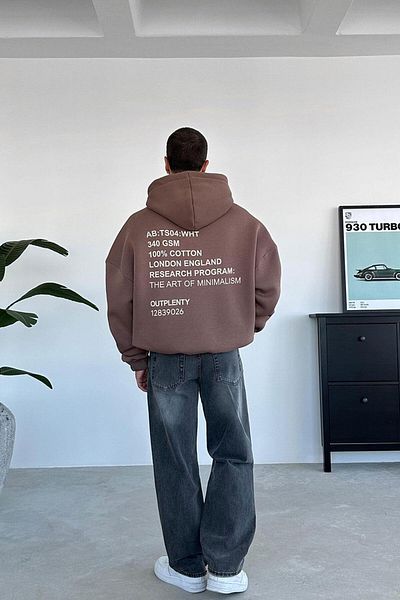 HAFKAGİYİM Светлокафяв суитшърт Research Oversize