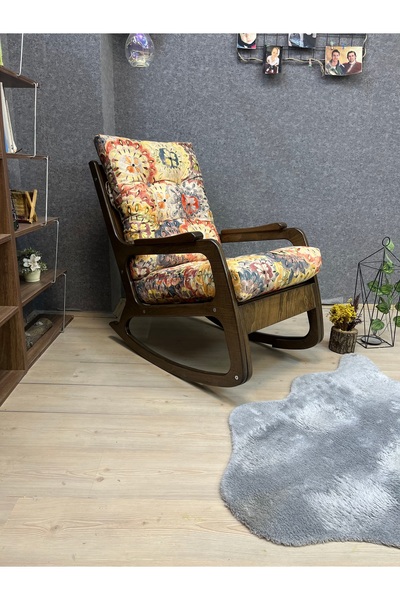 Asedia ASEDİA KONTES ÇİÇEKLİ SALLANAN SANDALYE SALLANAN KOLTUK TV KOLTUĞU BAB...