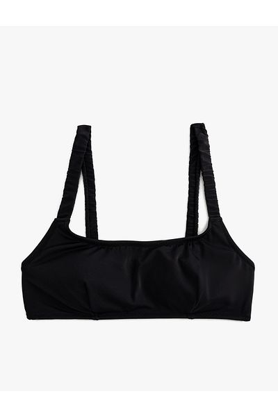 Koton Bralette-Bikinioberteil mit gefüttertem Polster und Schnallenverschluss hinten