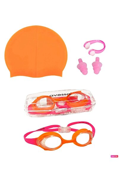 AVESSA 3'lü Çocuk Gözlüğü Havuz Seti Yüzücü Deniz Gözlüğü Havuz Gözlüğü + Bon...