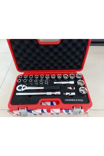 İzeltaş İzeltaş 1113 Socket Wrench Set 1/2' Six Corners 24 Pieces - 1113002024
