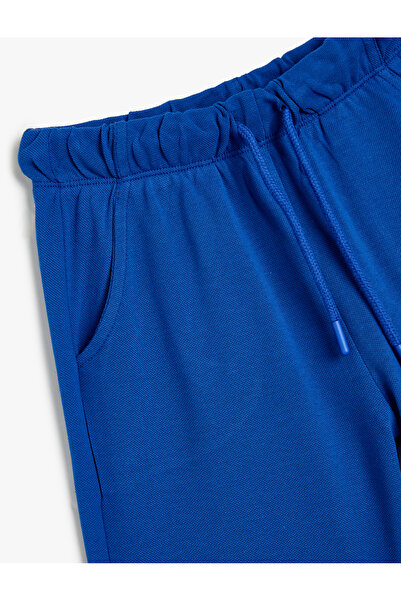 Koton Basic Şort Dokulu Beli Bağlamalı Cepli