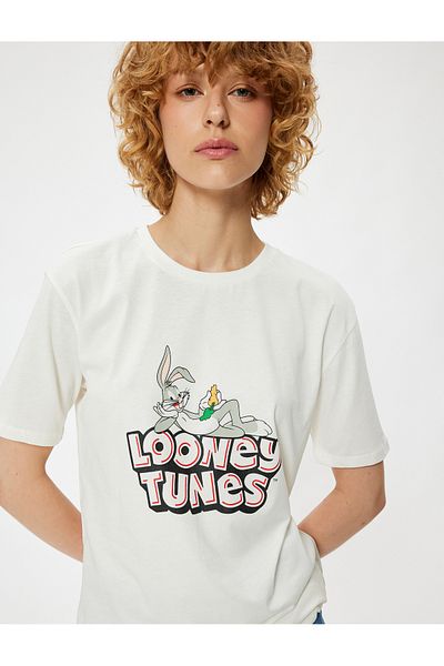 Koton Bugs Bunny Licensed Oversize T-Shirt - Back Printed