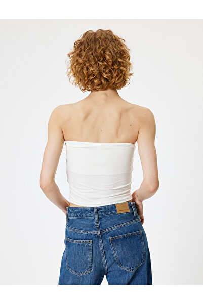 Koton Στράπλες Crop Bustier - Slim Fit