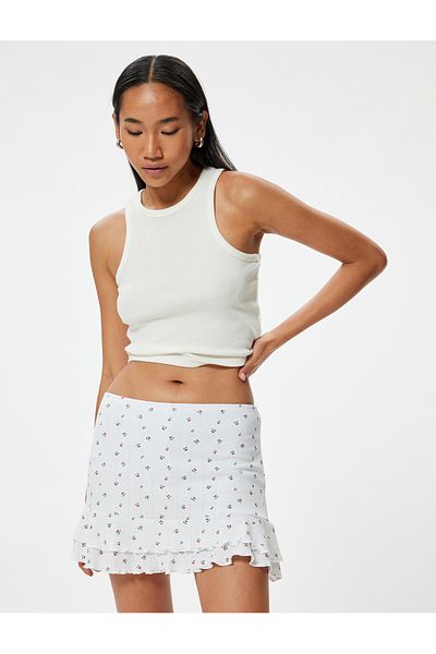 Koton Pyjamahose mit Shorts und Kirschen-Print aus Baumwolle