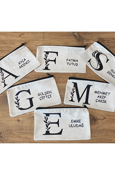 Kalemlik Dünyası BEZ KALEMLİK BASKILI KALEM KUTU İSİM YAZILABİLİR VOLKBAG