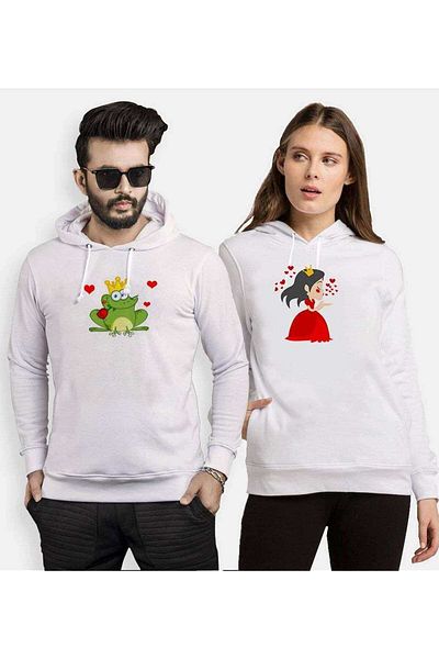 Tshirthane Frog Princess Lover Combinations Hooded Couple Combination