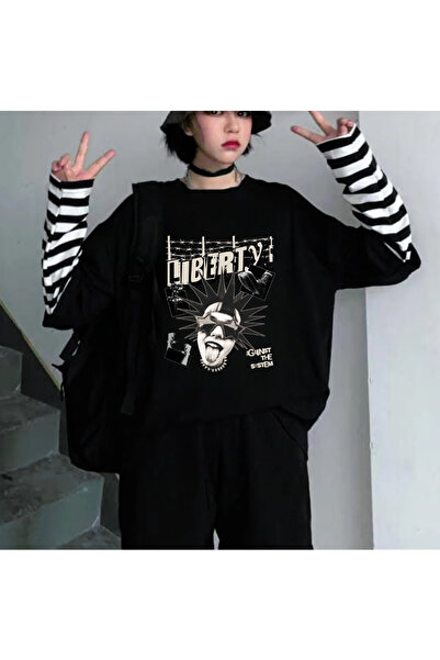 Toum Tricou negru unisex cu mânecă lungă Blunt Blunt Liberty Sleeves