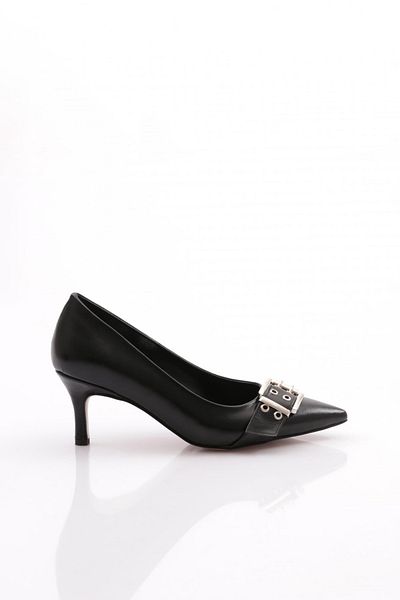 DGN Black High Heels - Front Belt Decoration, Model 3737535