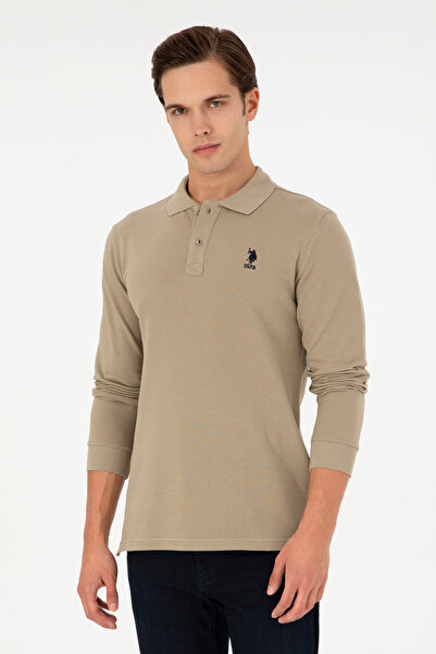 U.S. Polo Assn. Erkek Açık Haki Basic Sweatshirt 50289062-VR183