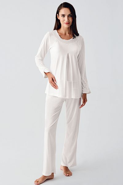 Artış Ecru Maternity Dressing Gown Pajama Set
