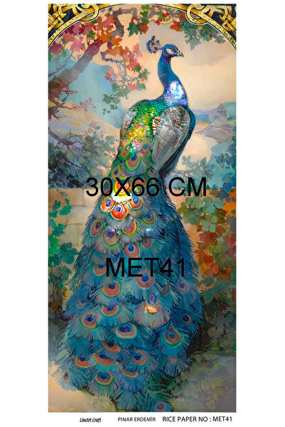 LİNEART Lineart Pirinç Dekopaj Kağıdı No:MET41- 30x66cm