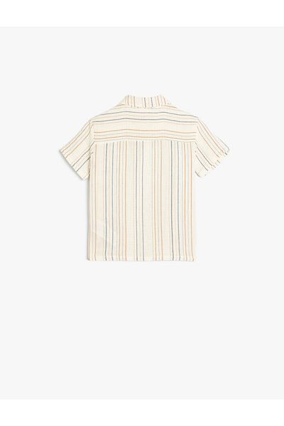 Koton Cotton Short Sleeve Shirt - Button Detail