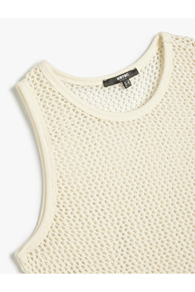 Koton Crew Neck Cotton Blended Tank Top