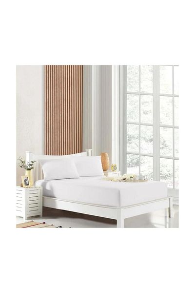 ALTINPAMUK White Single Elastic Caesar + 1 Pillow Case Gift - 100X200