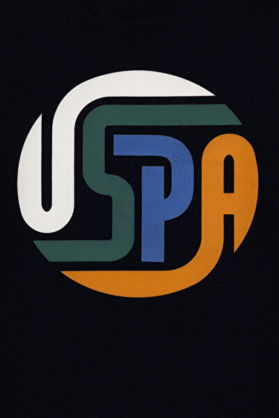 U.S. Polo Assn. Fiú sötétkék nyakú pulóver 50290873-VR033