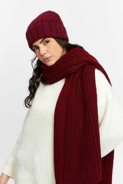 Aghilo Women's Thessaloniki Knitted Scarf and Beret Set