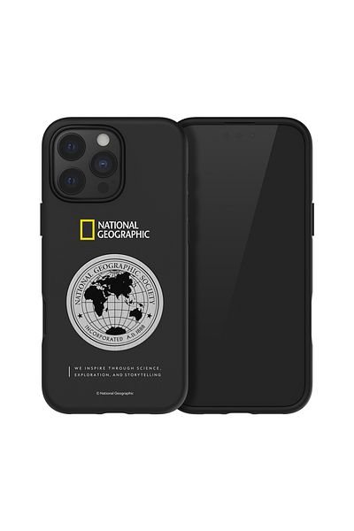 NATIONAL GEOGRAPHIC Metal Deco Hard Shell Case iPhone 16 Pro Max - Black