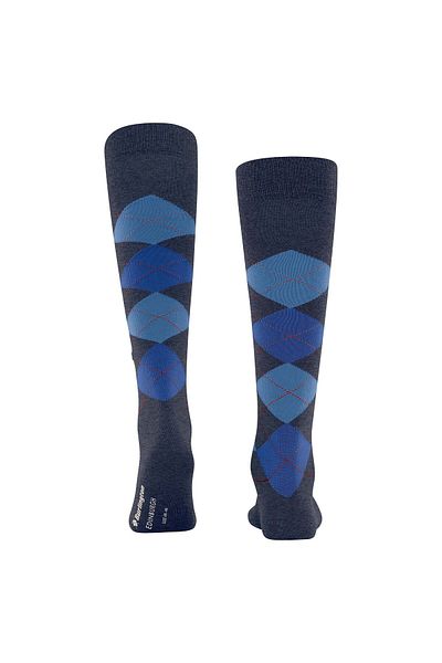 Burlington Herren Kniestrümpfe - EDINBURGH, Schurwolle, Raute, One Size