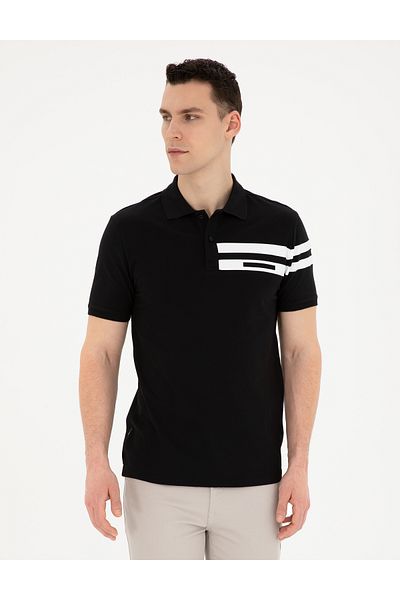 Pierre Cardin Μαύρο T-Shirt Slim Fit 50292570-VR046