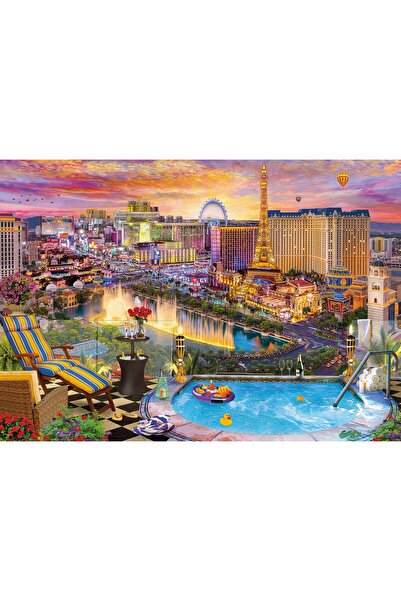 Ks Games Neon Capital, Paris Las Vegas 1500 Piece Puzzle